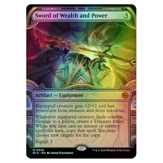 Magic The Gathering - Outlaws of Thunder Junction - The Big Score - Sword of Wealth and Power (Vault Frame) - 0056 (Foil)