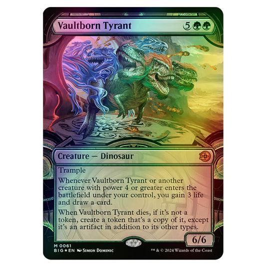 Magic The Gathering - Outlaws of Thunder Junction - The Big Score - Vaultborn Tyrant (Vault Frame) - 0061 (Foil)