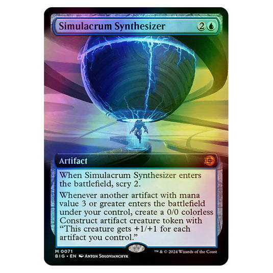 Magic The Gathering - Outlaws of Thunder Junction - The Big Score - Simulacrum Synthesizer (Extended Art) - 0071 (Foil)