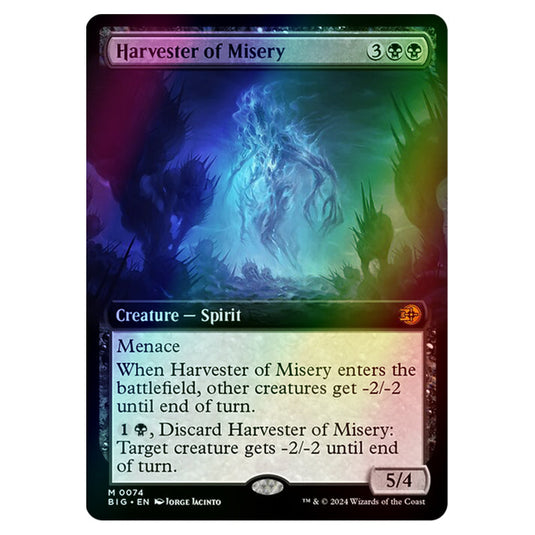 Magic The Gathering - Outlaws of Thunder Junction - The Big Score - Harvester of Misery (Extended Art) - 0074 (Foil)