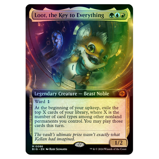 Magic The Gathering - Outlaws of Thunder Junction - The Big Score - Loot, the Key to Everything (Extended Art) - 0086 (Foil) Magic The Gathering - Outlaws of Thunder Junction - The Big Score - Loot, the Key to Everything (Extended Art) - 0086 (Foil)