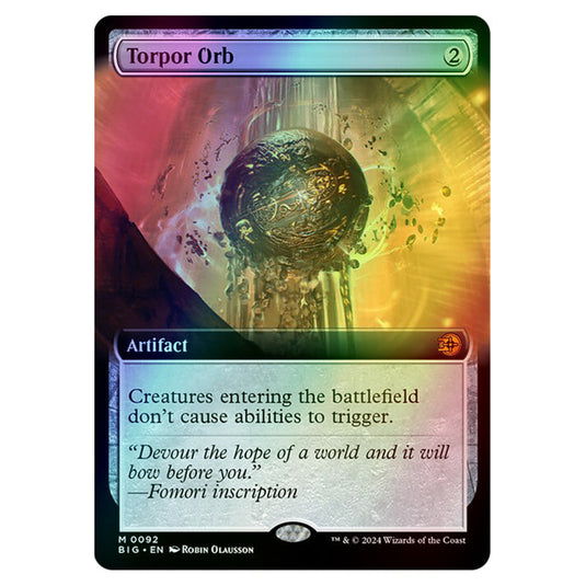 Magic The Gathering - Outlaws of Thunder Junction - The Big Score - Torpor Orb (Extended Art) - 0092 (Foil)