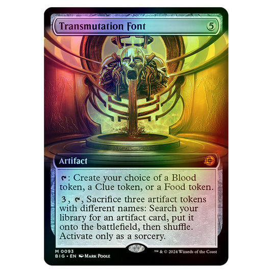 Magic The Gathering - Outlaws of Thunder Junction - The Big Score - Transmutation Font (Extended Art) - 0093 (Foil)