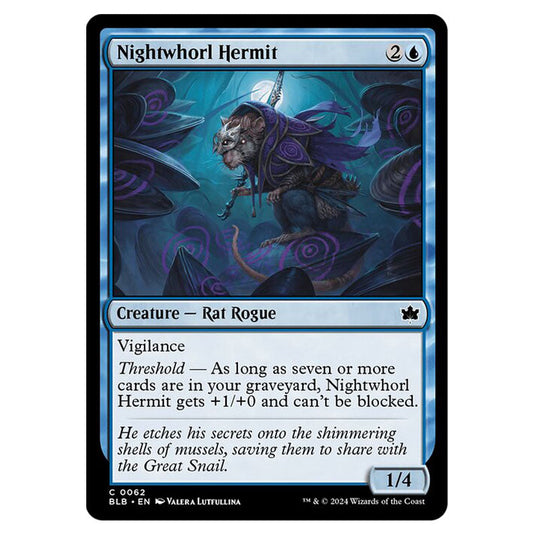 Magic The Gathering - Bloomburrow - Nightwhorl Hermit - 0062