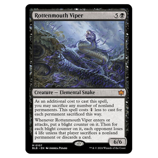 Magic The Gathering - Bloomburrow - Rottenmouth Viper - 0107