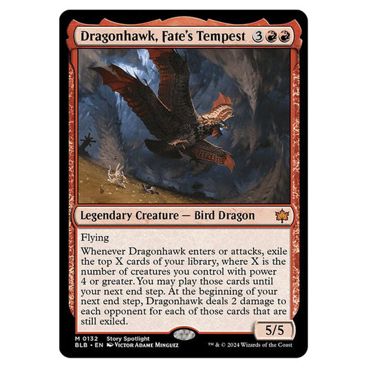 Magic The Gathering - Bloomburrow - Dragonhawk, Fate's Tempest - 0132