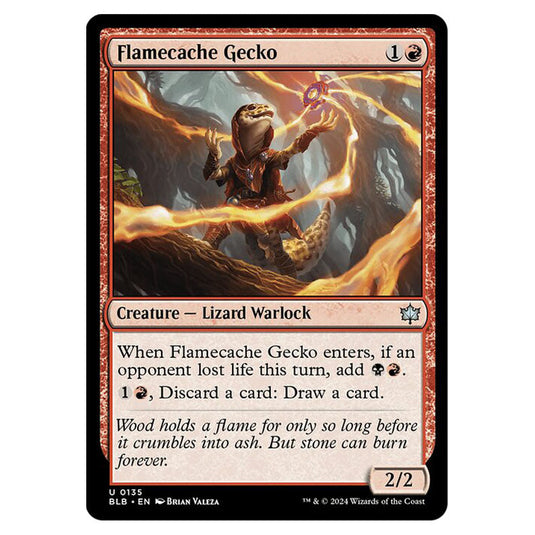 Magic The Gathering - Bloomburrow - Flamecache Gecko - 0135