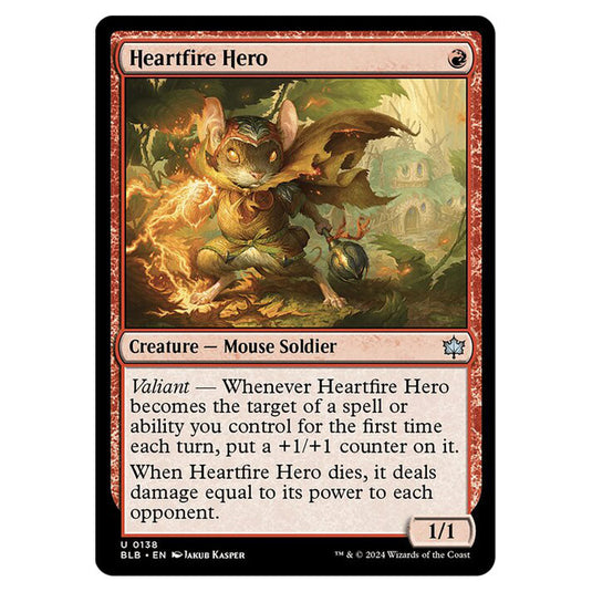 Magic The Gathering - Bloomburrow - Heartfire Hero - 0138