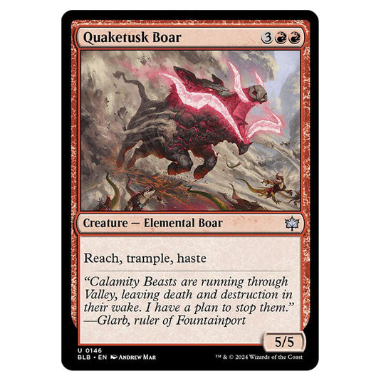 Magic The Gathering - Bloomburrow - Quaketusk Boar - 0146