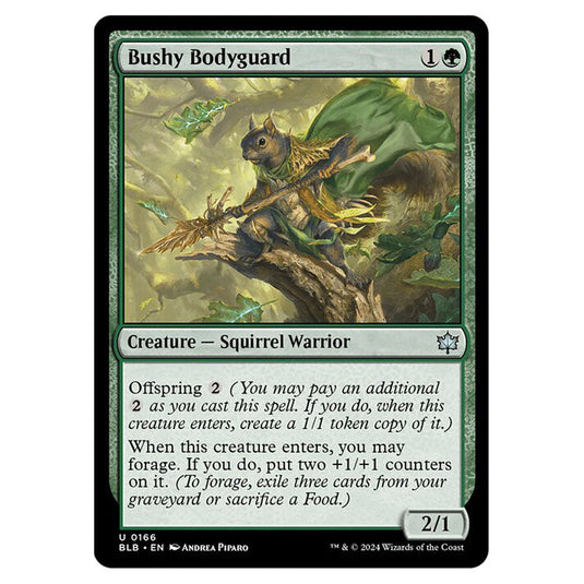 Magic The Gathering - Bloomburrow - Bushy Bodyguard - 0166