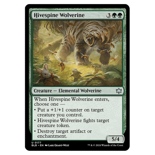 Magic The Gathering - Bloomburrow - Hivespine Wolverine - 0177