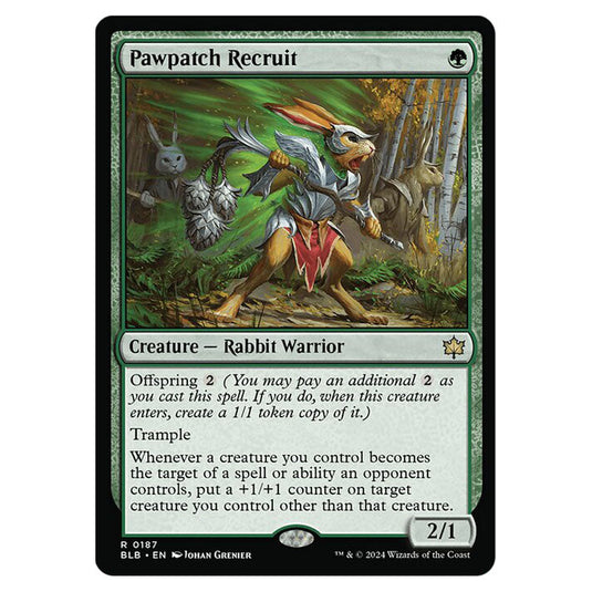 Magic The Gathering - Bloomburrow - Pawpatch Recruit - 0187