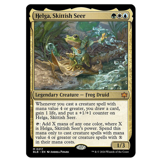 Magic The Gathering - Bloomburrow - Helga, Skittish Seer - 0217