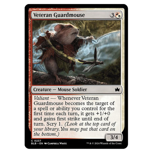 Magic The Gathering - Bloomburrow - Veteran Guardmouse - 0237