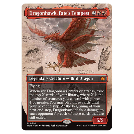 Magic The Gathering - Bloomburrow - Dragonhawk, Fate's Tempest - 0291