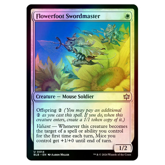 Magic The Gathering - Bloomburrow - Flowerfoot Swordmaster - 0014 (Foil)