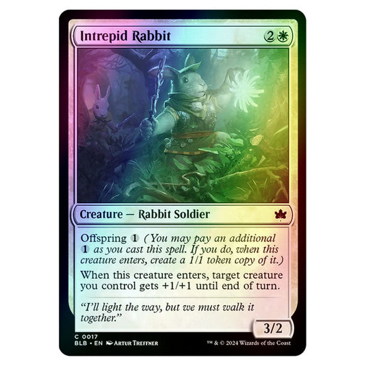 Magic The Gathering - Bloomburrow - Intrepid Rabbit - 0017 (Foil)