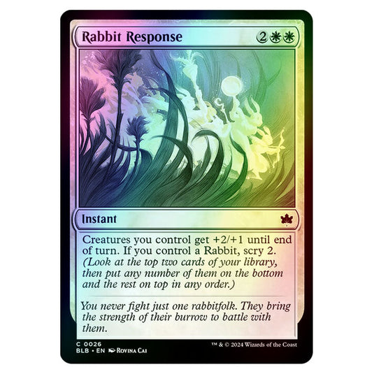 Magic The Gathering - Bloomburrow - Rabbit Response - 0026 (Foil)