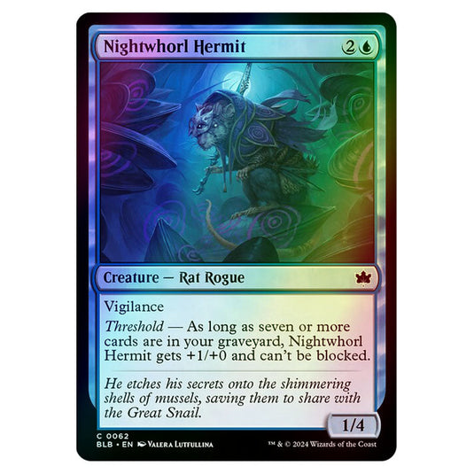 Magic The Gathering - Bloomburrow - Nightwhorl Hermit - 0062 (Foil)