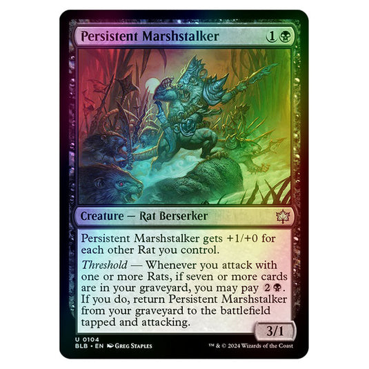 Magic The Gathering - Bloomburrow - Persistent Marshstalker - 0104 (Foil)