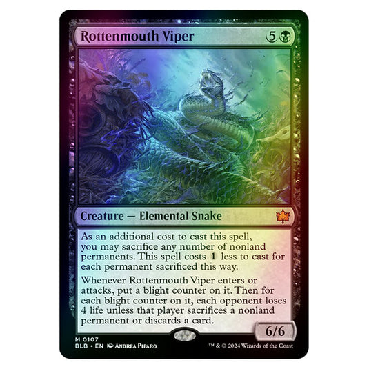 Magic The Gathering - Bloomburrow - Rottenmouth Viper - 0107 (Foil)