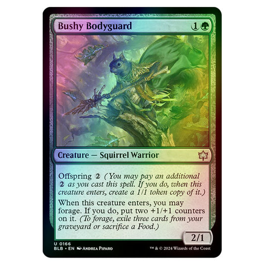 Magic The Gathering - Bloomburrow - Bushy Bodyguard - 0166 (Foil)