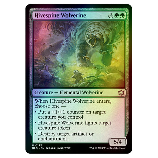 Magic The Gathering - Bloomburrow - Hivespine Wolverine - 0177 (Foil)