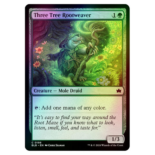 Magic The Gathering - Bloomburrow - Three Tree Rootweaver - 0198 (Foil)