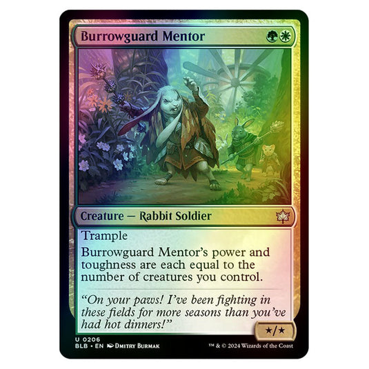 Magic The Gathering - Bloomburrow - Burrowguard Mentor - 0206 (Foil)