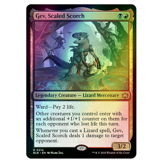 Magic The Gathering - Bloomburrow - Gev, Scaled Scorch - 0214 (Foil)