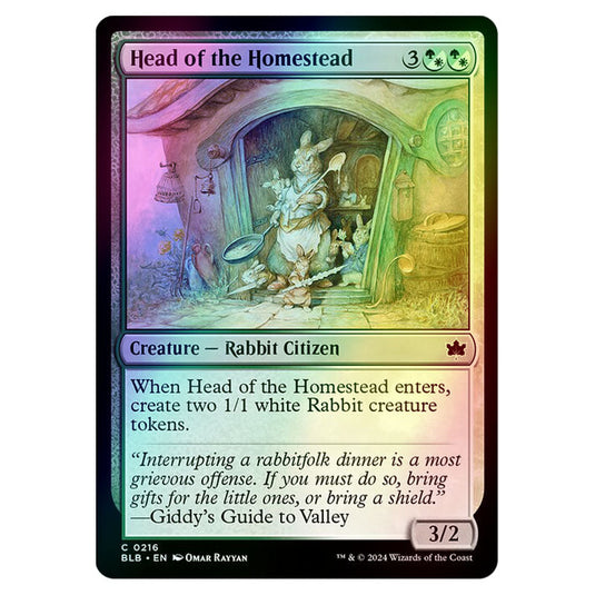 Magic The Gathering - Bloomburrow - Head of the Homestead - 0216 (Foil)