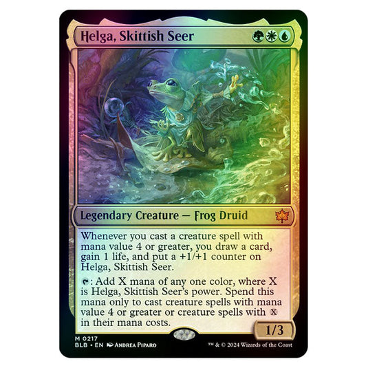 Magic The Gathering - Bloomburrow - Helga, Skittish Seer - 0217 (Foil)