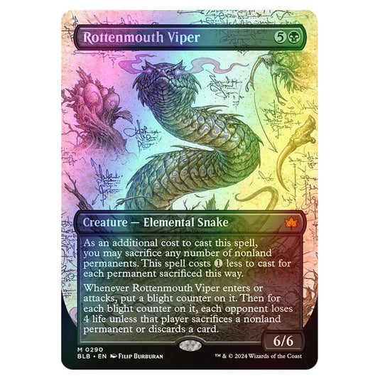 Magic The Gathering - Bloomburrow - Rottenmouth Viper - 0290 (Foil)