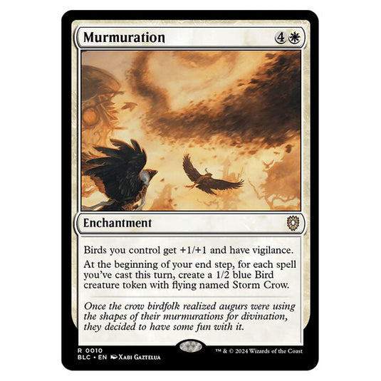 Murmuration 0010 card from the Magic The Gathering set Bloomburrow Commander