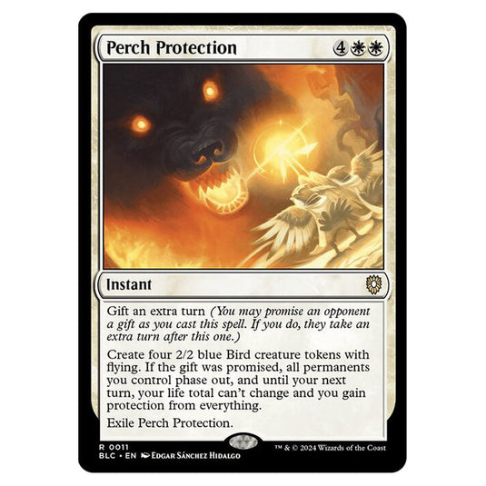 Perch Protection 0011 card from the Magic The Gathering set Bloomburrow Commander