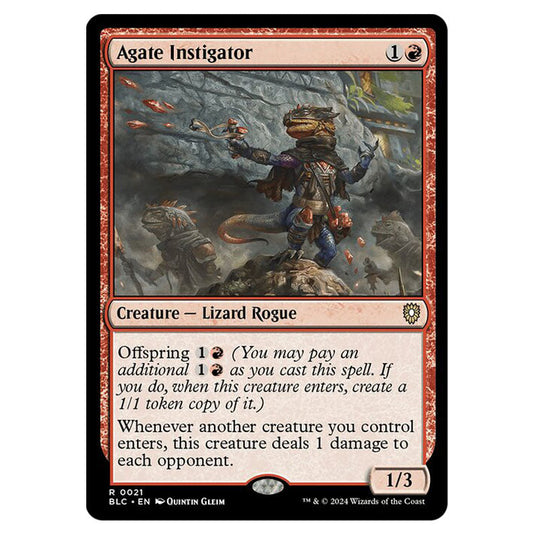 Agate Instigator 0021 card from the Magic The Gathering set Bloomburrow Commander