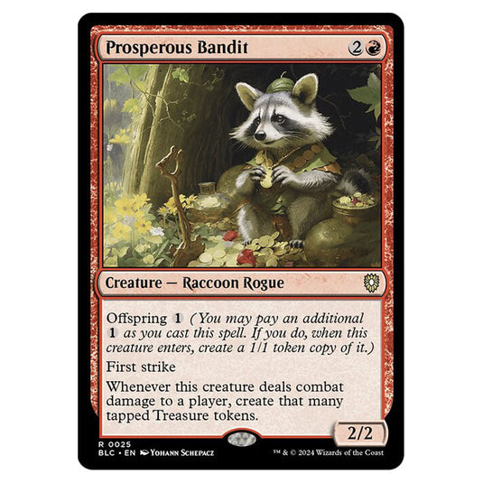 Prosperous Bandit 0025 card from the Magic The Gathering set Bloomburrow Commander