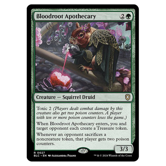 Bloodroot Apothecary 0027 card from the Magic The Gathering set Bloomburrow Commander