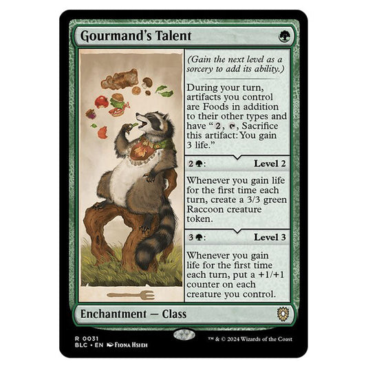 Gourmand's Talent 0031 card from the Magic The Gathering set Bloomburrow Commander