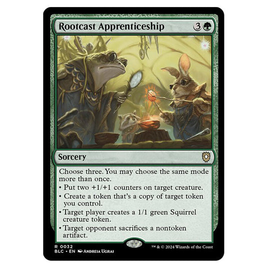 Rootcast Apprenticeship 0032 card from the Magic The Gathering set Bloomburrow Commander