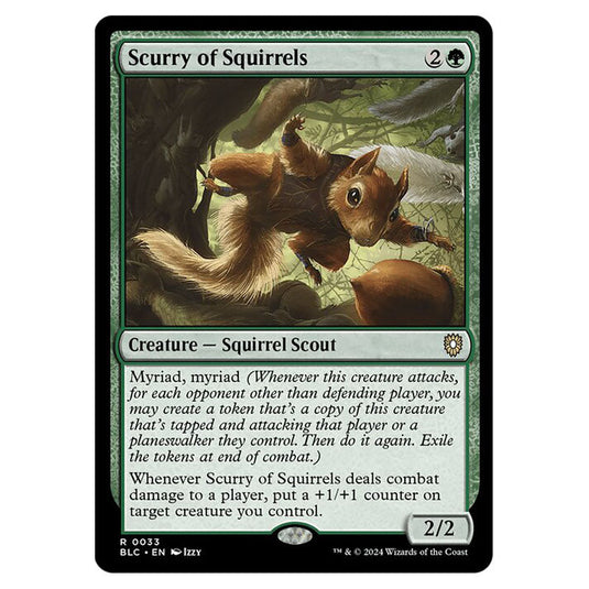 Scurry of Squirrels 0033 card from the Magic The Gathering set Bloomburrow Commander