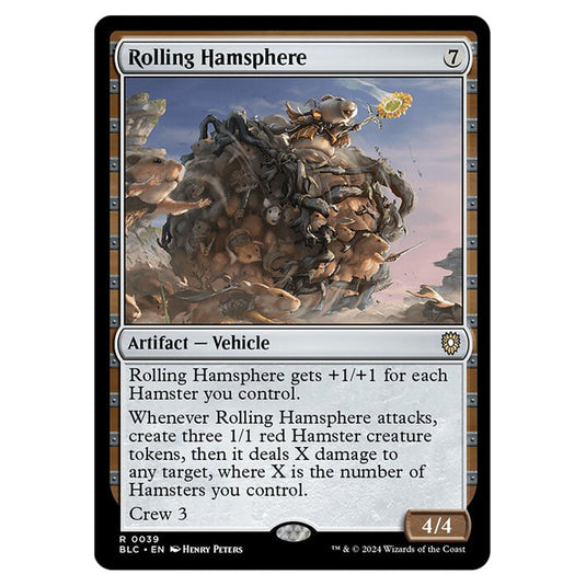 Rolling Hamsphere 0039 card from the Magic The Gathering set Bloomburrow Commander