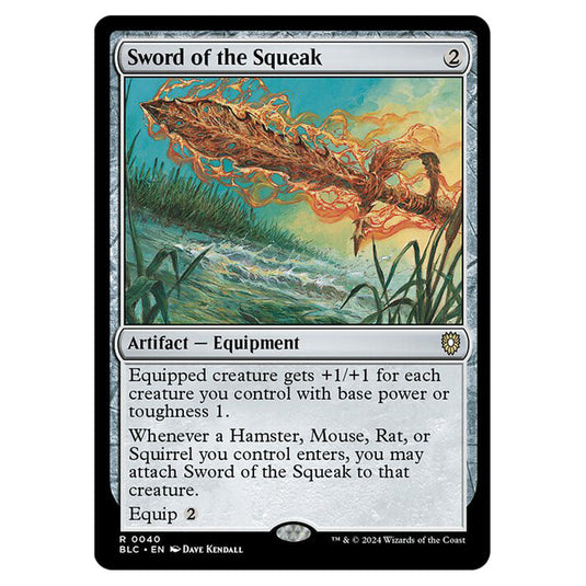 Sword of the Squeak 0040 card from the Magic The Gathering set Bloomburrow Commander