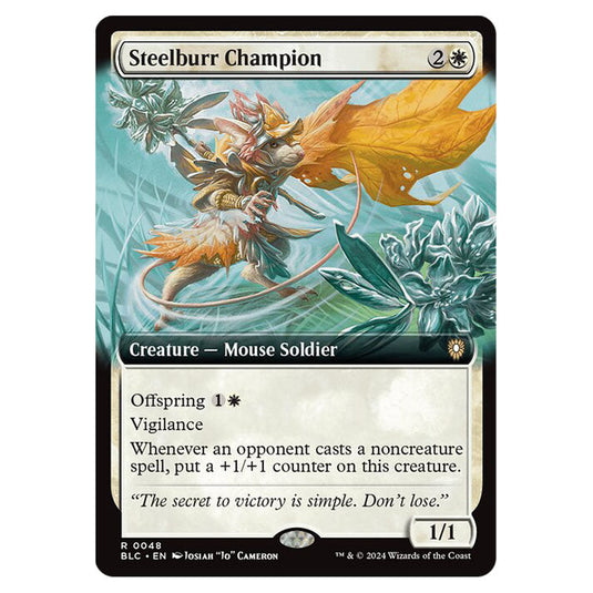 Steelburr Champion 0048 card from the Magic The Gathering set Bloomburrow Commander