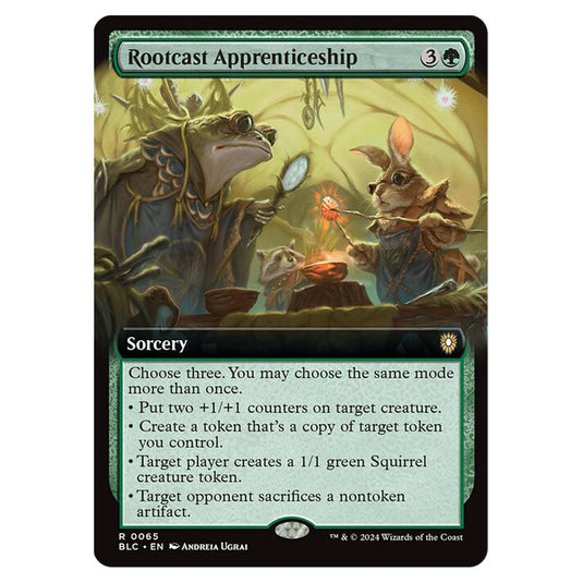 Rootcast Apprenticeship 0065 card from the Magic The Gathering set Bloomburrow Commander