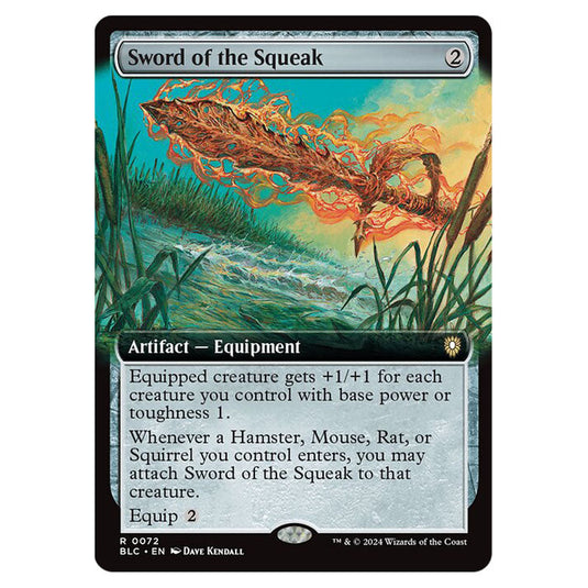 Sword of the Squeak 0072 card from the Magic The Gathering set Bloomburrow Commander