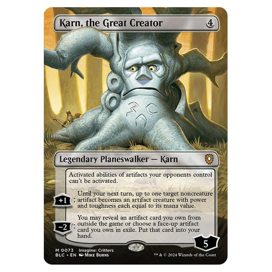 Karn, the Great Creator 0073 card from the Magic The Gathering set Bloomburrow Commander