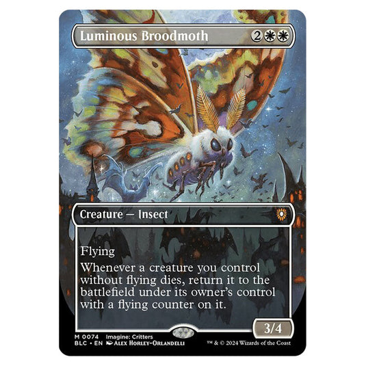 Luminous Broodmoth 0074 card from the Magic The Gathering set Bloomburrow Commander