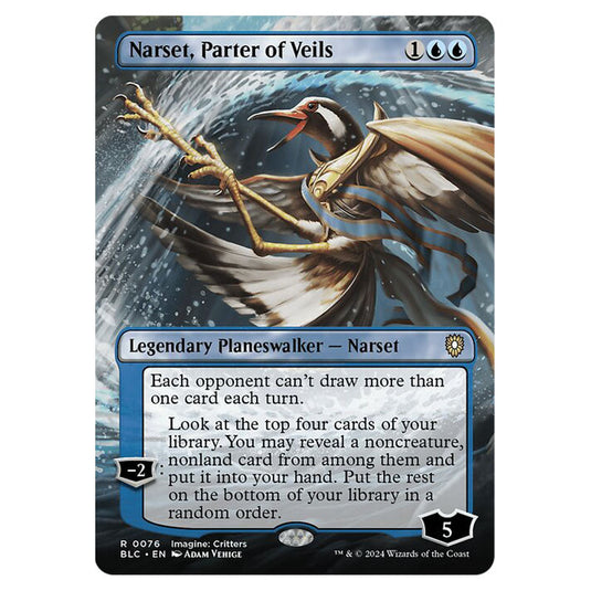 Narset, Parter of Veils 0076 card from the Magic The Gathering set Bloomburrow Commander