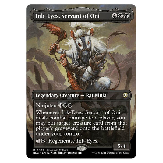 Ink-Eyes, Servant of Oni 0077 card from the Magic The Gathering set Bloomburrow Commander